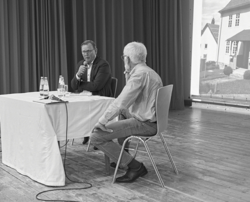 Bodo Ramelow im Gespräch mit dem Förderverinsvorsitzenden Hartmut Zimmermann